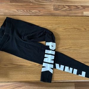 VS PINK leggings PINK down legs